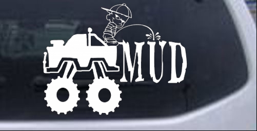Pee On Mud Off Road car-window-decals-stickers
