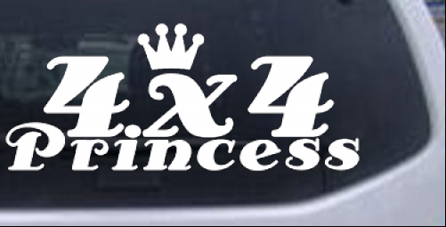 4X4 Princess Off Road car-window-decals-stickers
