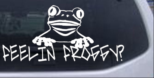 Feelin Froggy Animals car-window-decals-stickers