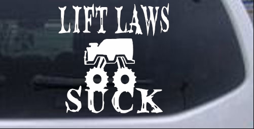 Lift Laws Suck 2 Decal Off Road car-window-decals-stickers
