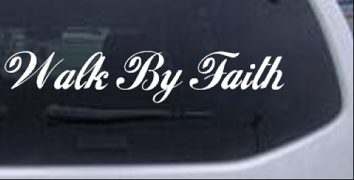 Walk By Faith Decal Christian car-window-decals-stickers