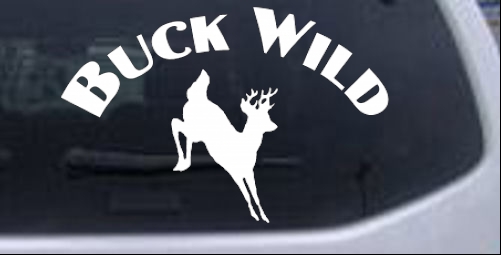 Hunting Buck Wild Decal Hunting And Fishing car-window-decals-stickers