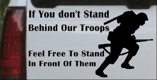 Stand Behind Our Troops Decal