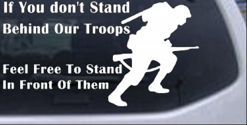 Stand Behind Our Troops Decal Military car-window-decals-stickers