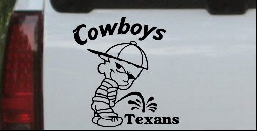 Cowboys Pee On Texans Decal