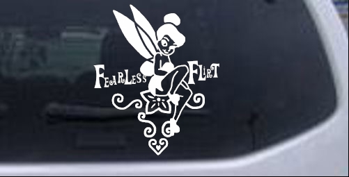 Tinkerbell Fearless Flirt Decal Girlie car-window-decals-stickers