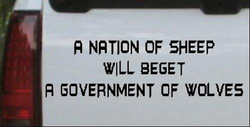 A NATION OF SHEEP Decal