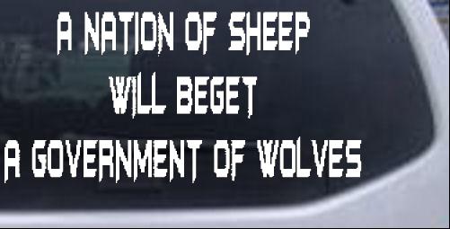 A Nation Of Sheep 2 Decal Special Orders car-window-decals-stickers