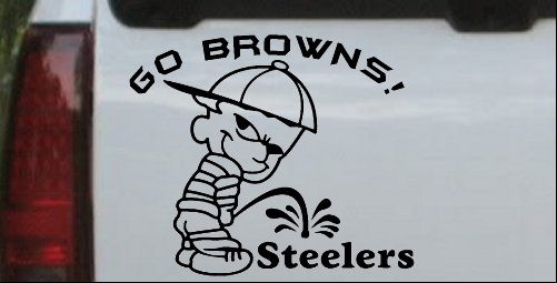 Go Browns Pee On Steelers Decal