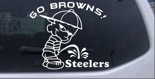 Go Browns Pee On Steelers Decal Pee Ons car-window-decals-stickers