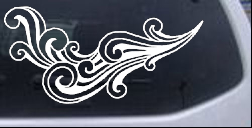 60s Style Swirl Wave Wall Decal Swirls car-window-decals-stickers