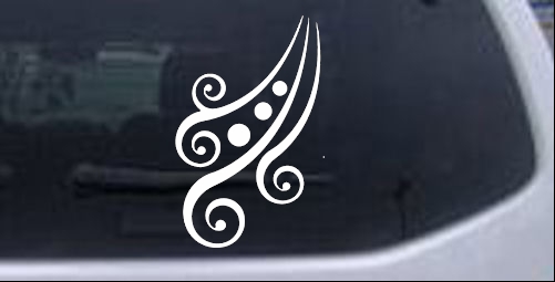 Thick Swirl With Dots Wall Decal Swirls car-window-decals-stickers