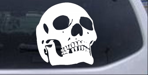Skull Front View Decal Skulls car-window-decals-stickers