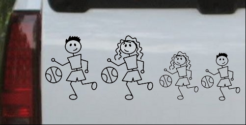Basketball Stick Family Decal