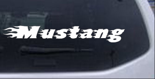 Flaming Mustang Decal Moto Sports car-window-decals-stickers