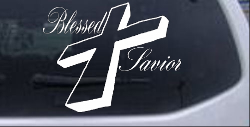 Blessed Savior Christian Decal Christian car-window-decals-stickers