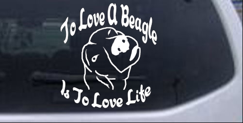 To Love A Beagle Decal Animals car-window-decals-stickers