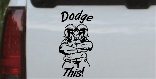 Dodge This Man Decal