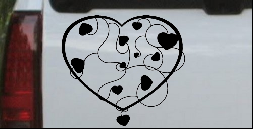 Heart With Vines Decal