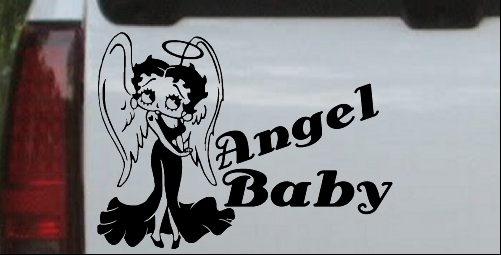 Betty Boop Angel Baby Decal