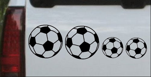 Soccer Ball Stick Family Decal