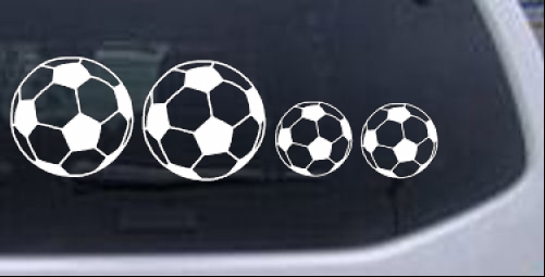 Soccer Ball Stick Family Decal Stick Family car-window-decals-stickers