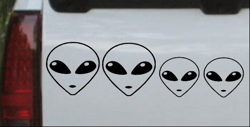 Alien Stick Family Decal