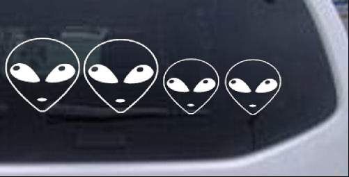 Alien Stick Family Decal Stick Family car-window-decals-stickers