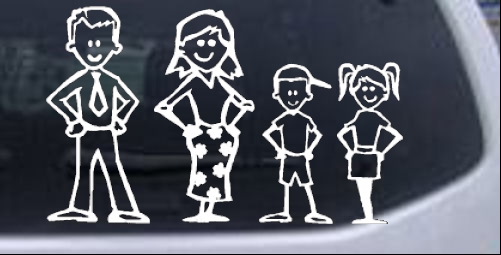 Stick Family Decal Number 1 Stick Family car-window-decals-stickers