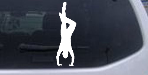 Dancer Hand Stand Decal Silhouettes car-window-decals-stickers
