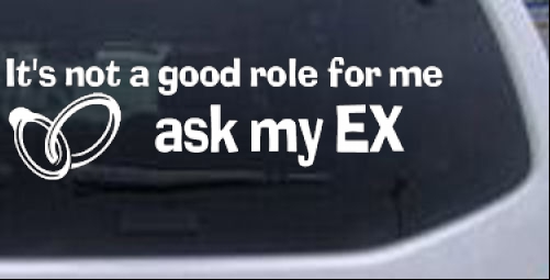 Ask my Ex Funny Marriage Decal Funny car-window-decals-stickers