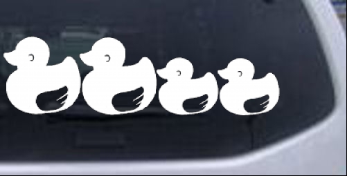 Rubber Ducky Family Decal Stick Family car-window-decals-stickers