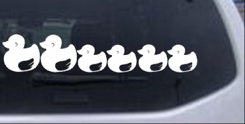 4 Children Rubber Ducky Family Decal Stick Family car-window-decals-stickers