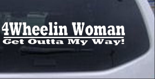 4 Wheelin Woman Off Road Decal Off Road car-window-decals-stickers