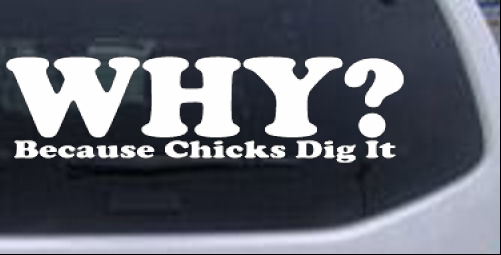 Why Because Chicks Dig It Decal Off Road car-window-decals-stickers