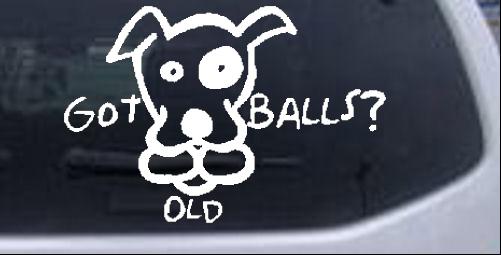Got Old Balls Decal Animals car-window-decals-stickers