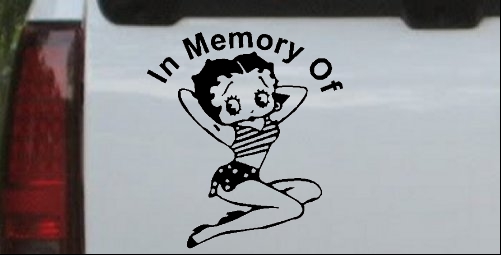In Memory Of Betty Boop Decal