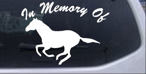 In Memory Of Horse Decal Animals car-window-decals-stickers