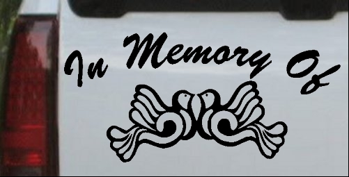 In Memory Of Turtle Doves Decal