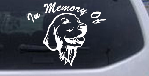 In Memory Of Golden Retriever Decal Animals car-window-decals-stickers