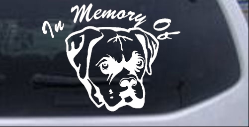 In Memory Of Boxer Bulldog Decal Animals car-window-decals-stickers