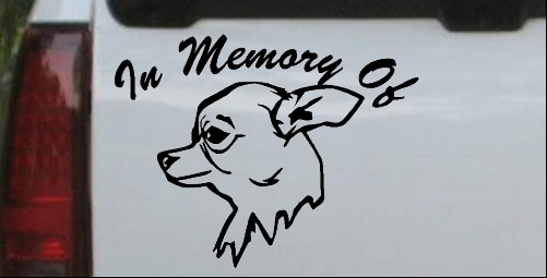 In Memory Of Chihuahua Decal