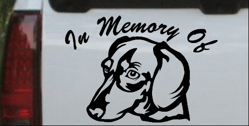 In Memory Of Dotson Dog Decal