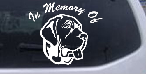 In Memory Of Mastiff Dog Decal Animals car-window-decals-stickers