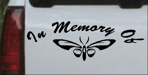 In Memory Of Butterfly Decal