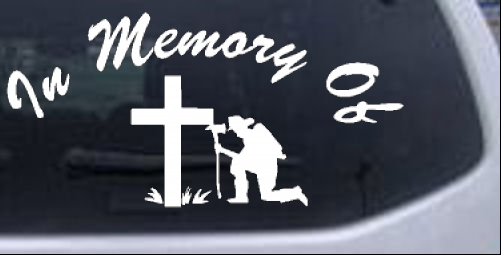 In Memory Of Fireman Decal Christian car-window-decals-stickers