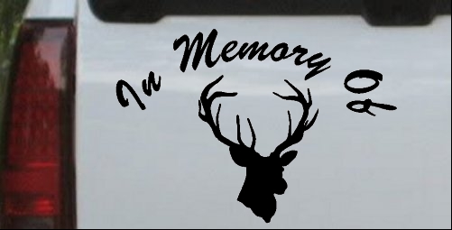In Memory Of Big Buck Hunting Decal