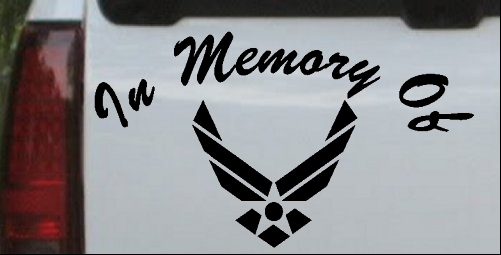 In Memory Of US Air Force Decal