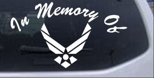 In Memory Of US Air Force Decal Military car-window-decals-stickers