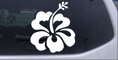 Hibiscus Flower Decal Girlie car-window-decals-stickers